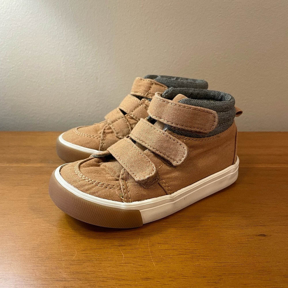 Old Navy Toddler Boots Dress Canvas High Top Toddler Boy Shoes Size 7